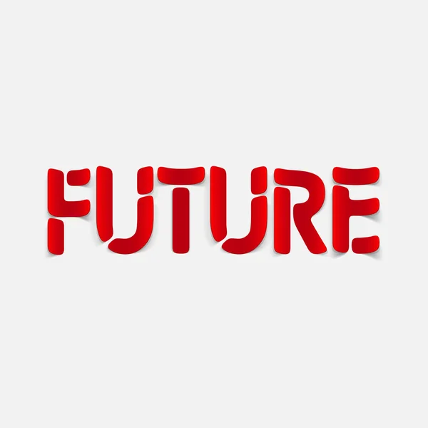 Elemento de design realista: futuro — Vetor de Stock