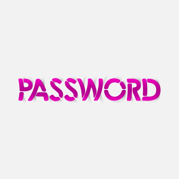 Realistic design element: password — Stock Vector