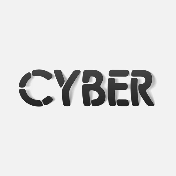 Realistic design element: cyber — Stock Vector