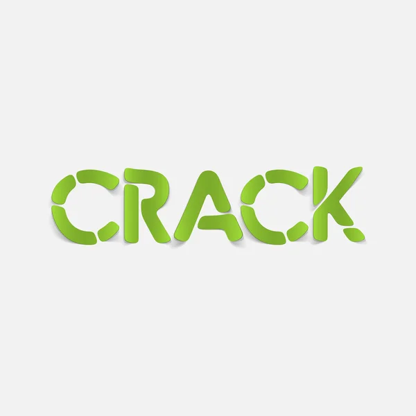 Elemento de design realista: crack — Vetor de Stock