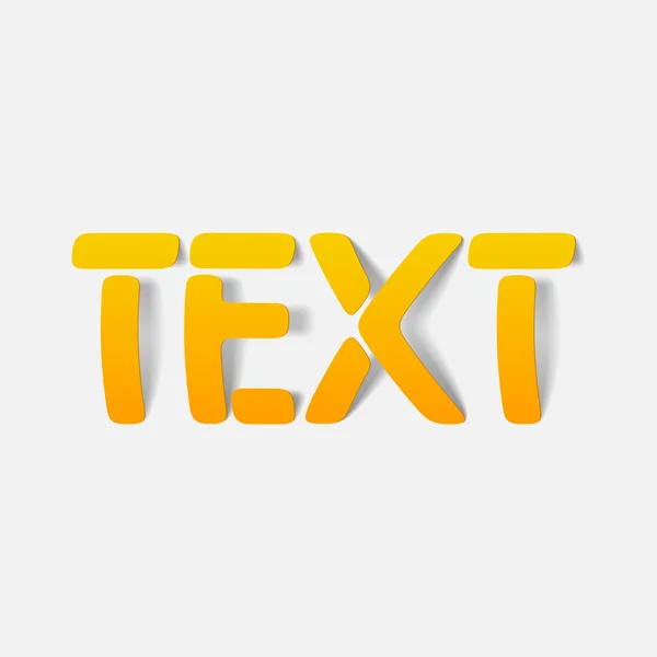 Realistiska designelement: text — Stockový vektor
