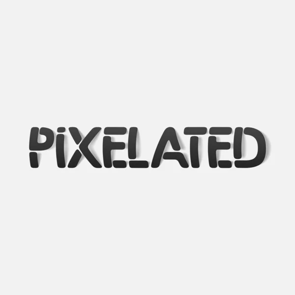 Elemento de diseño realista: pixelado — Archivo Imágenes Vectoriales