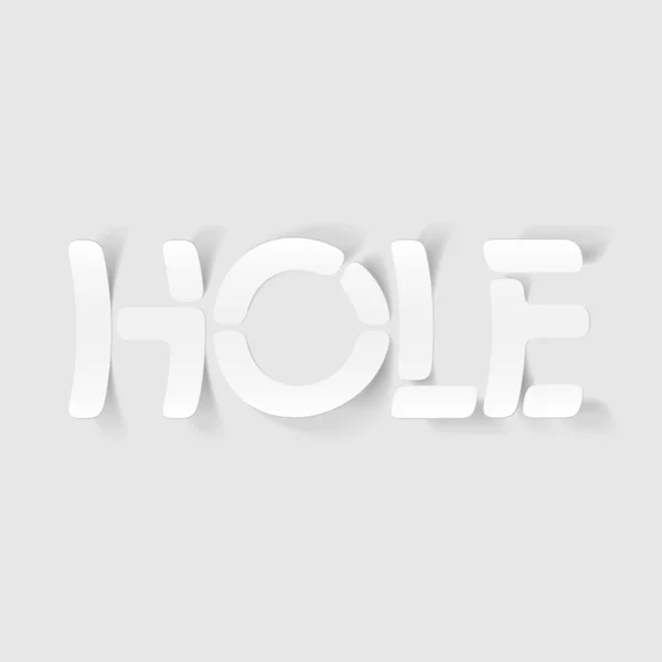 Realistic design element: hole — Stock Vector