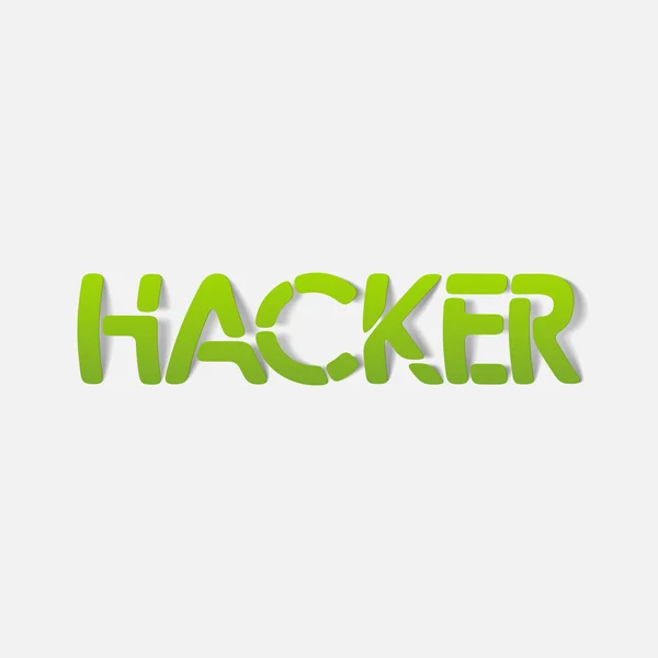 Elemento de diseño realista: hacker — Vector de stock