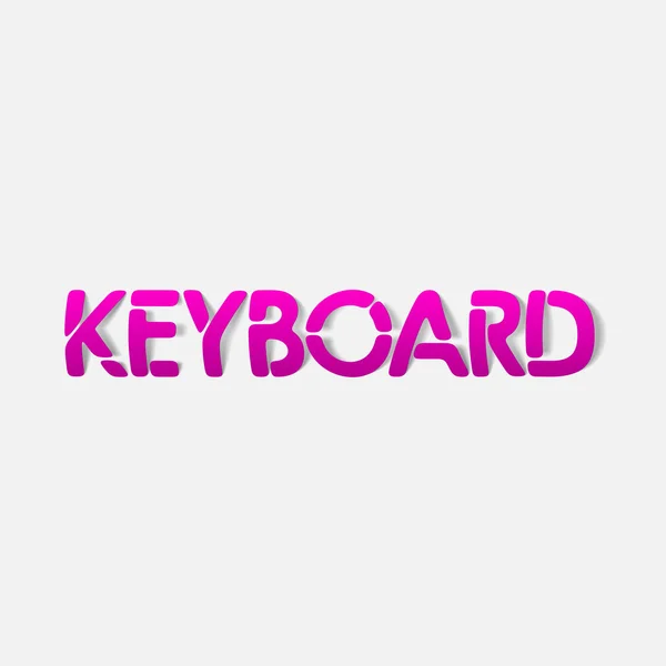 Elemento de diseño realista: teclado — Archivo Imágenes Vectoriales