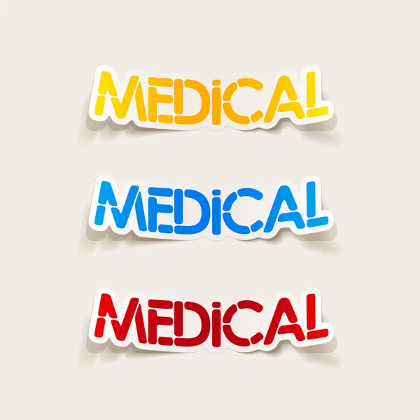 Elemento de diseño realista: médico — Vector de stock