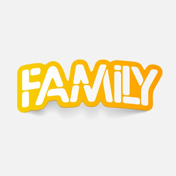 Realistic design element:family — Stock Vector