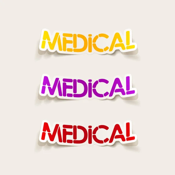 Elemento de design realista: médico —  Vetores de Stock