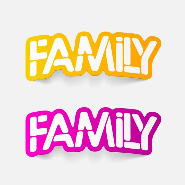 Realistic design element:family — Stock Vector