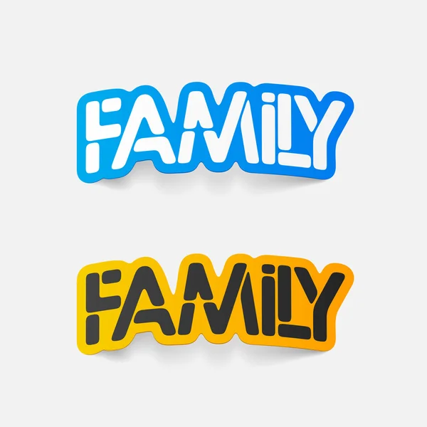 Elemento de diseño realista: familia — Vector de stock