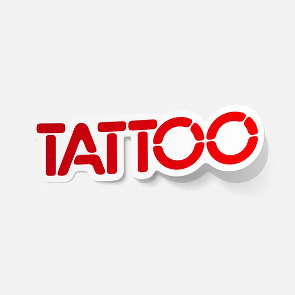 Elemento de design realista: tatuagem — Vetor de Stock