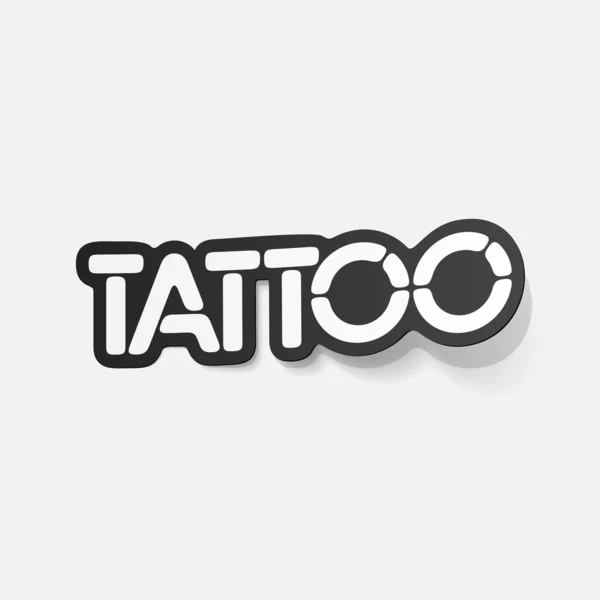 Elemento de design realista: tatuagem — Vetor de Stock