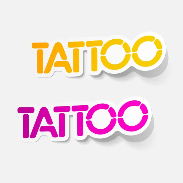 Élément de conception réaliste : tatouage — Image vectorielle