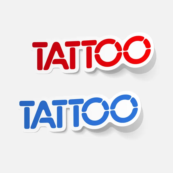 Elemento de diseño realista: tatuaje — Archivo Imágenes Vectoriales