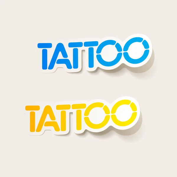 Elemento di design realistico: tatuaggio — Vettoriale Stock