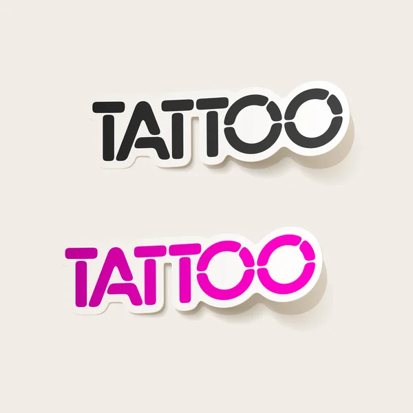 Elemento de design realista: tatuagem —  Vetores de Stock