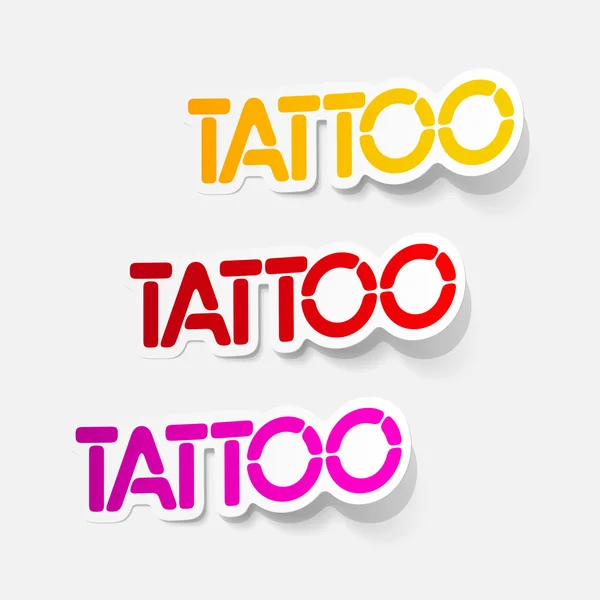 Elemento de design realista: tatuagem — Vetor de Stock