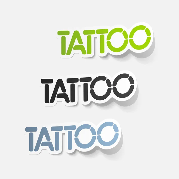 Elemento de design realista: tatuagem — Vetor de Stock