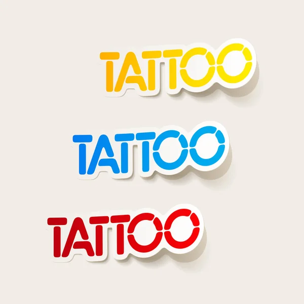 Elemento di design realistico: tatuaggio — Vettoriale Stock