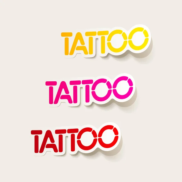 Realistic design element: tattoo — Stock Vector