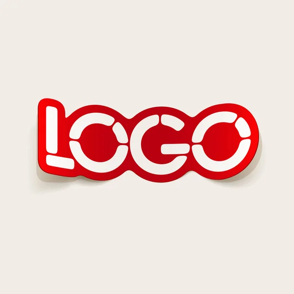 Projekt realistyczny element: logo — Wektor stockowy