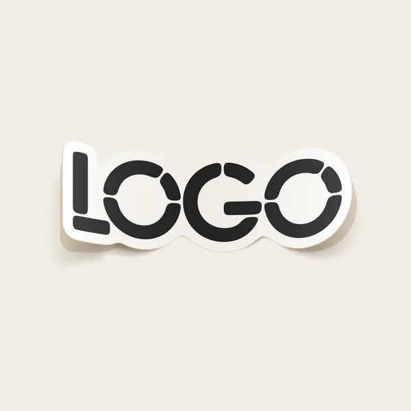 Reális design elem: logo — Stock Vector