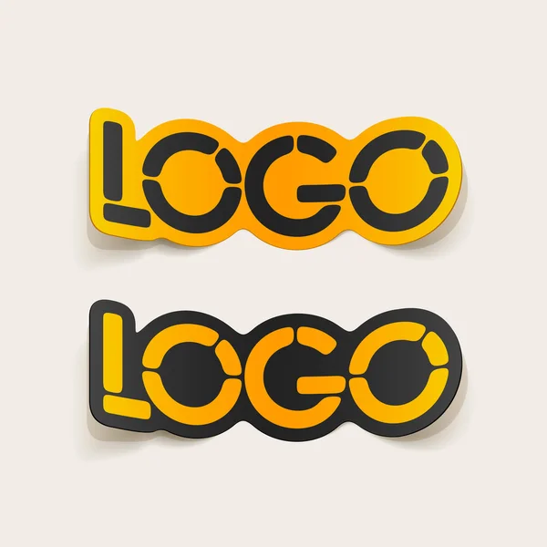 Elemento di design realistico: logo — Vettoriale Stock