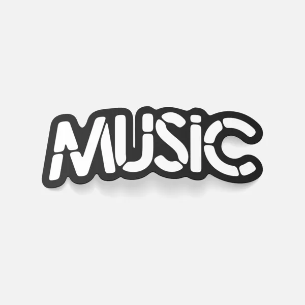 Elemento de diseño realista: música — Vector de stock