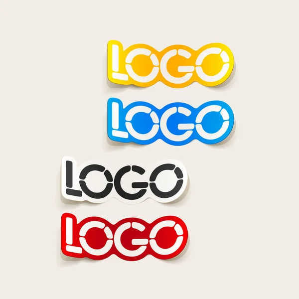 Elemento di design realistico: logo — Vettoriale Stock