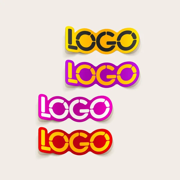 Reális design elem: logo — Stock Vector
