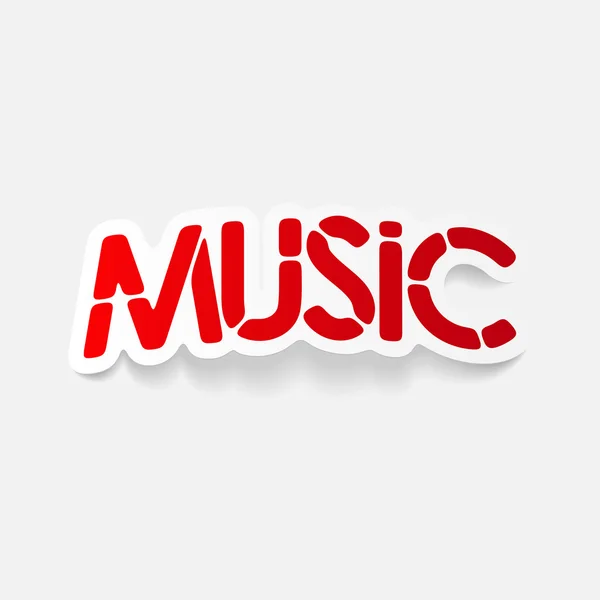 Elemento de diseño realista: música — Vector de stock