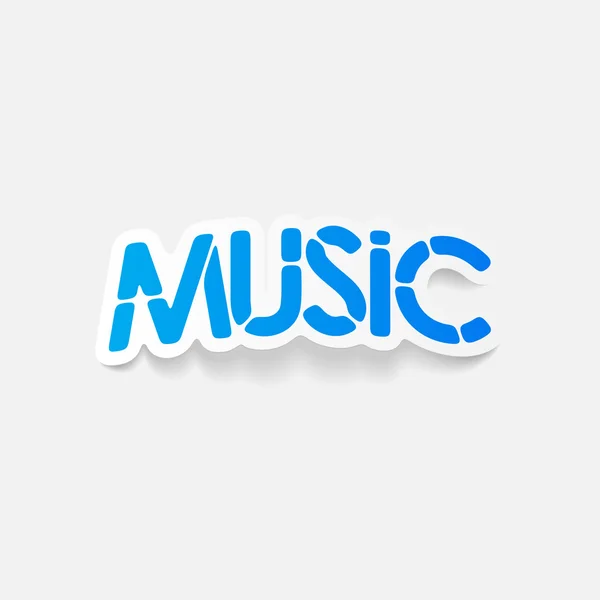 Realistic design element: music — Stock Vector