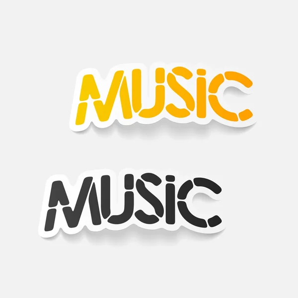 Elemento de diseño realista: música — Vector de stock