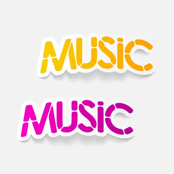 Realistic design element: music — Stock Vector