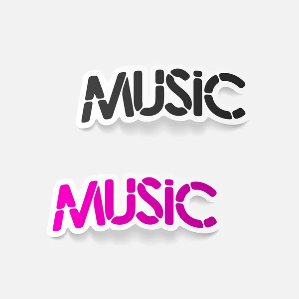 Realistic design element: music — Stock Vector