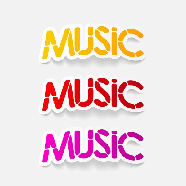 Elemento de diseño realista: música — Vector de stock