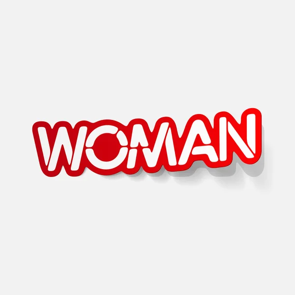 Realistic design element: woman — Stock Vector