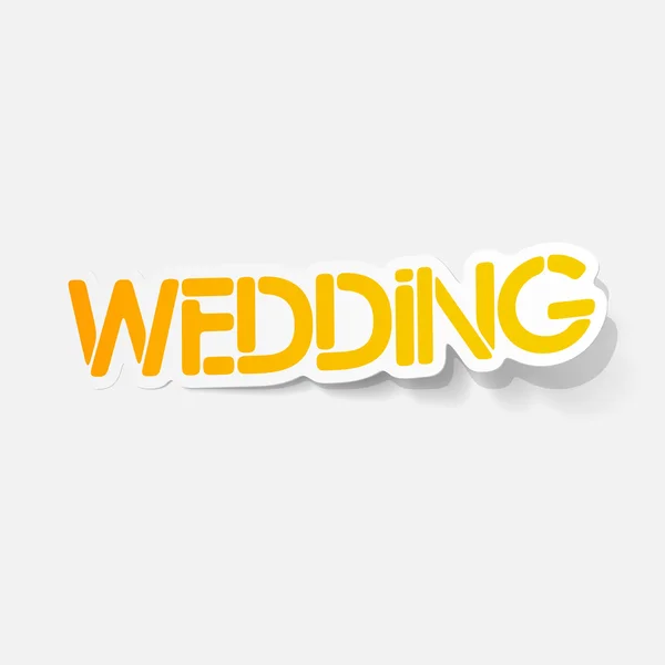 Elemento de diseño realista: boda — Vector de stock