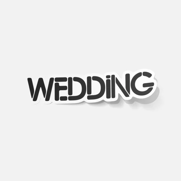 Elemento de diseño realista: boda — Vector de stock