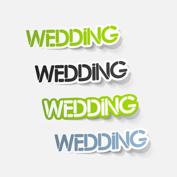 Gerçekçi tasarım öğesi: düğün — Stok Vektör