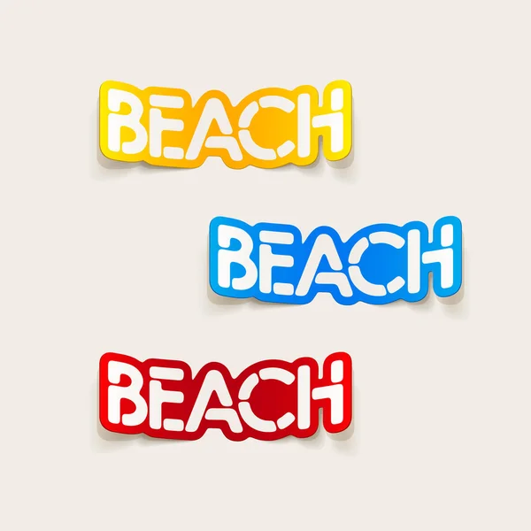 Realistic design element: beach — Stock Vector