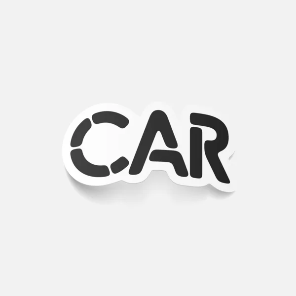 Elemento de diseño realista: coche — Vector de stock