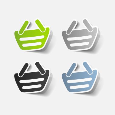 gerçekçi tasarım öğesi: gıda sepeti