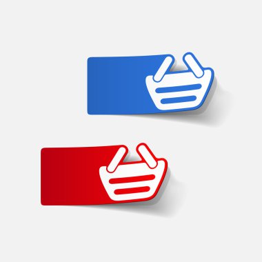 gerçekçi tasarım öğesi: gıda sepeti