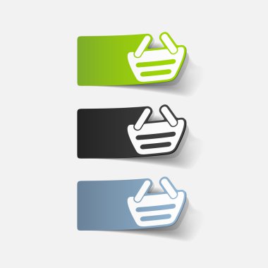 gerçekçi tasarım öğesi: gıda sepeti