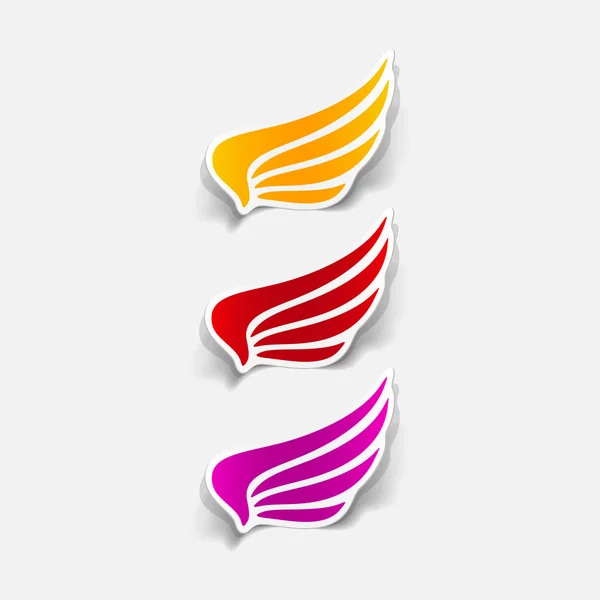 現実的な設計要素: 翼 — ストックベクタ