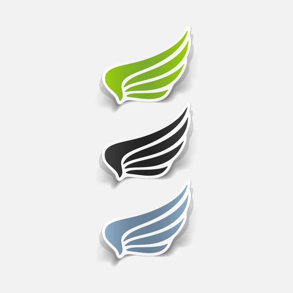 Realistic design element: wing — Stock Vector
