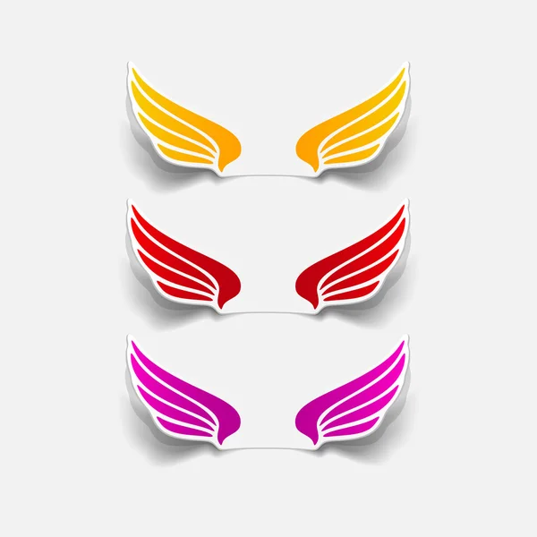 Reális design elem: wing — Stock Vector