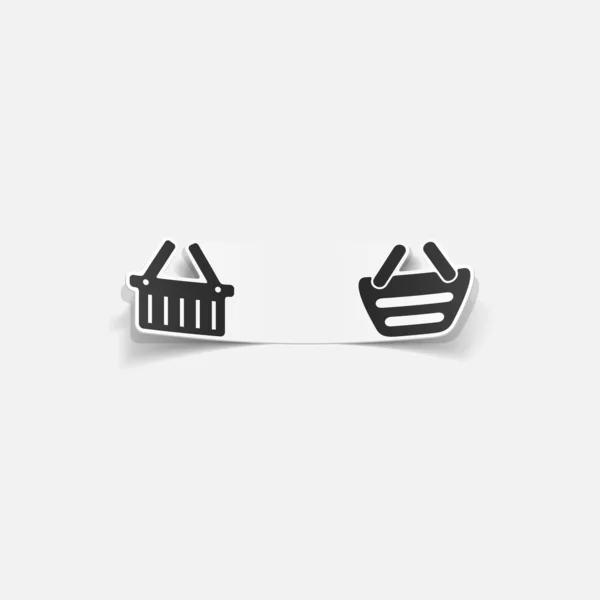 Realistic design element: food basket — Stock Vector