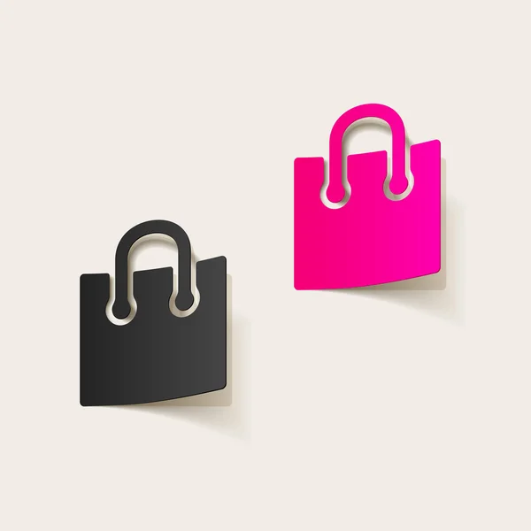 Elemento de diseño realista: bolsas de comestibles — Vector de stock